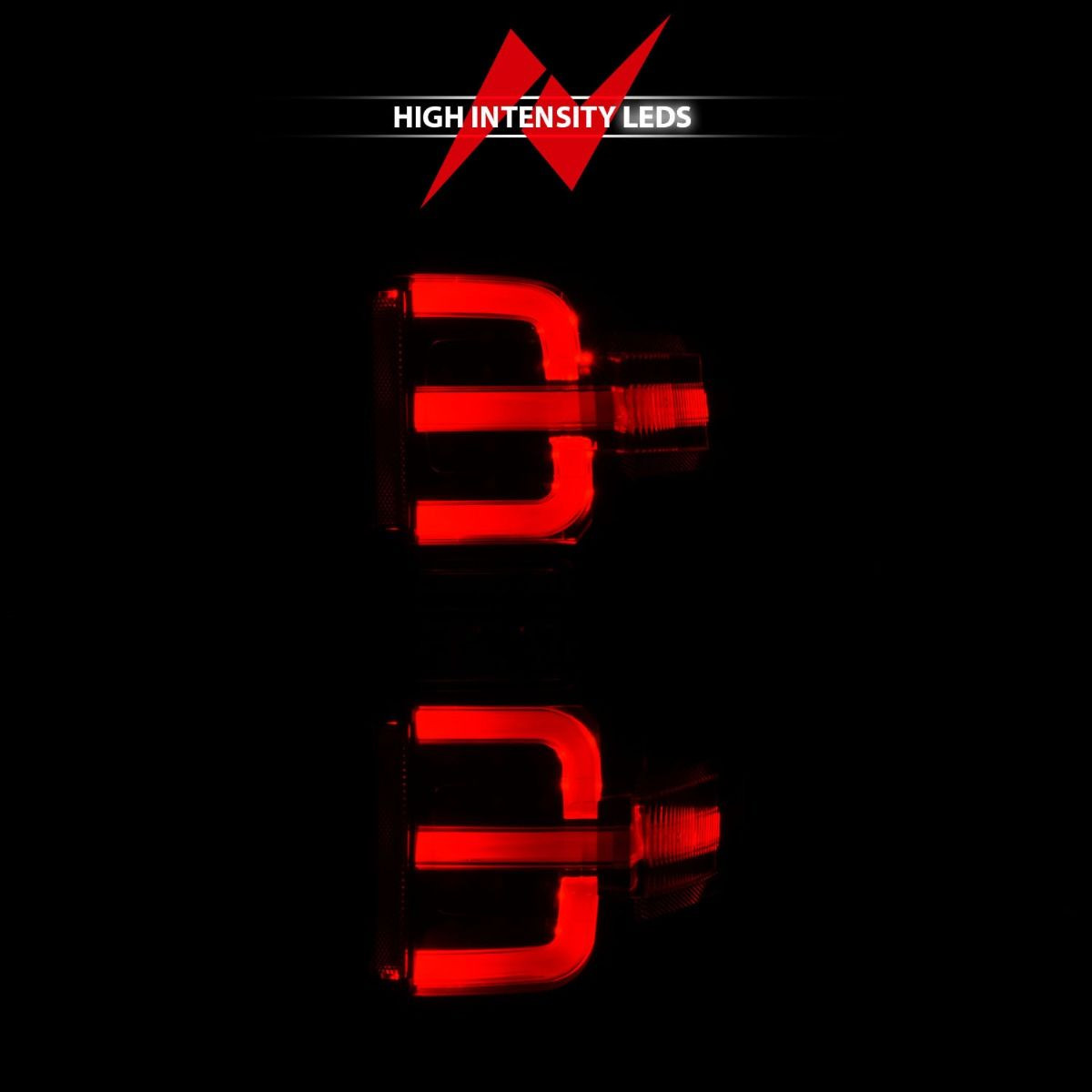 ANZO LED Tail Lights w/Black Light Bar & Clear Lens for 15-19 Silverado 2500HD