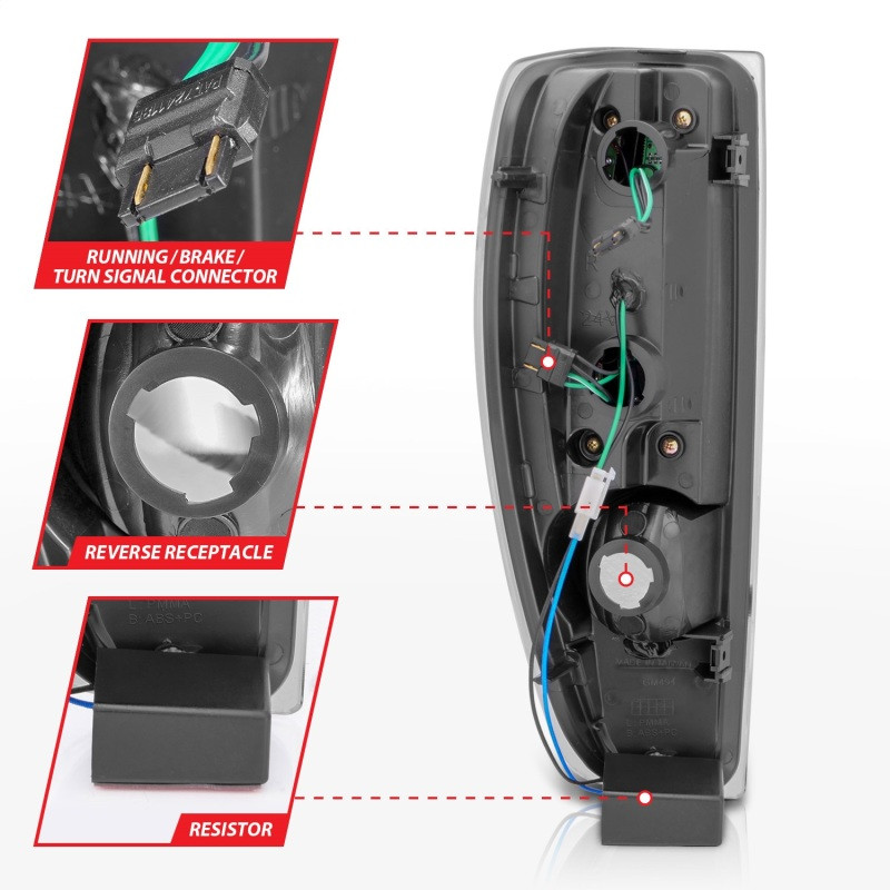 Anzo LED Tailights G2 - Black for 04-10 Chevy Colorado