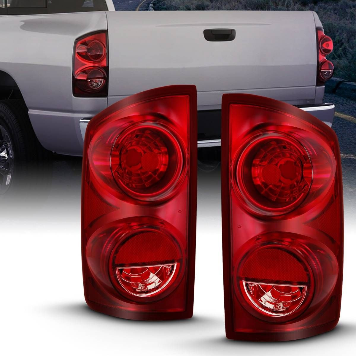 ANZO Tail Light Red Lens (OE) for 2007-2009 Dodge Ram 1500