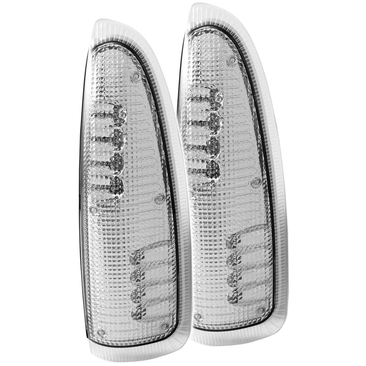 ANZO LED Mirror Lights Clear w/ Amber LED for 03-07 Ford Excursion