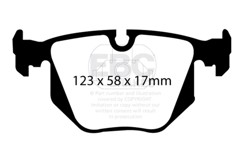 EBC Yellow Stuff Rear Brake Pads for 01-07 BMW M3 3.2L E46 - DP41118R