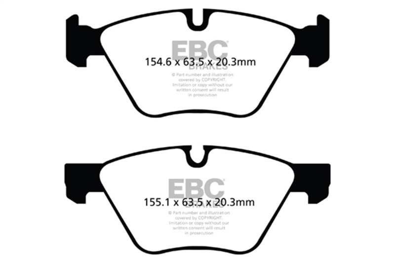 EBC Yellow Stuff Front Brake Pads for 09+ BMW Z4 3.0L E89 - DP41493R