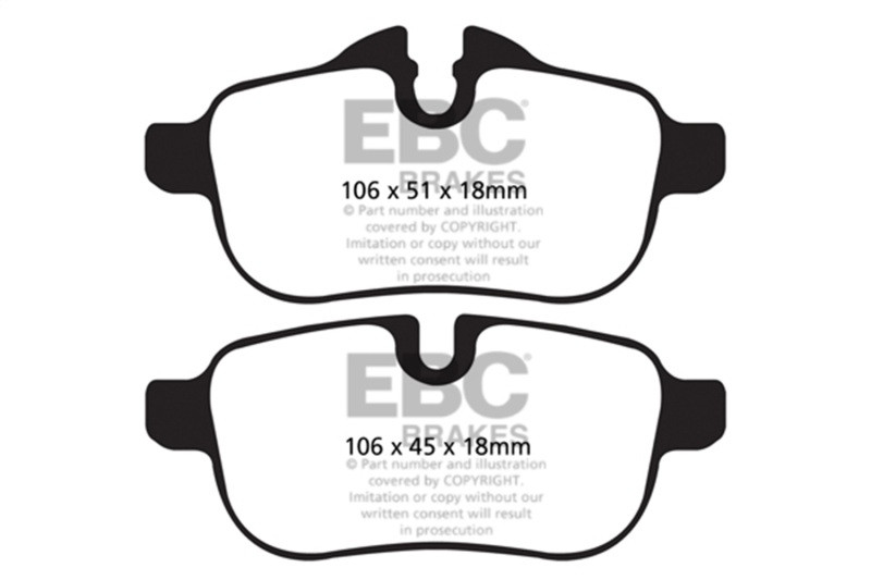 EBC Yellow Stuff Rear Brake Pads for 09+ BMW Z4 E89 - DP42046R