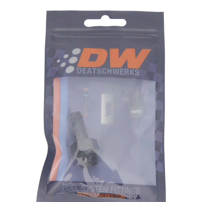 DeatschWerks 6AN ORB Male to 5/16in Male Triple Barb Fitting (Incl O-Ring)