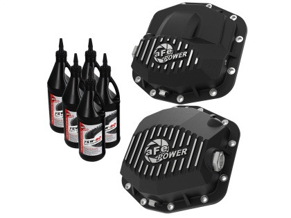 aFe Pro Series Front and Rear Diff Cover Kit w/ Oil for 18+ Wrangler V6 3.6L