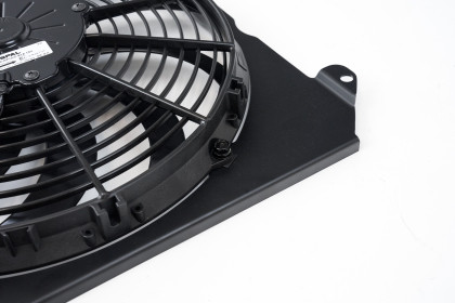 CSF All-Aluminum Fan Shroud w/12" SPAL Fan - Black Finish for 92-00 Honda Civic