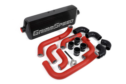 GrimmSpeed Front Mount Intercooler Black Core / Red Pipe for 08-14 Subaru WRX
