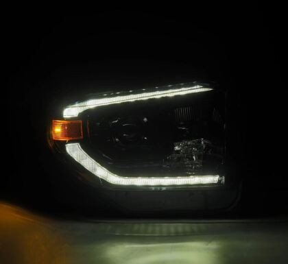 AlphaRex PRO-Series Projector Headlights Black w/Seq. Sig./ DRL for 14-21 Tundra