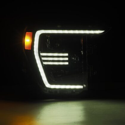 AlphaRex PRO Projector Headlights Alpha-Black w/Seq Signal for 21-22 Ford F150