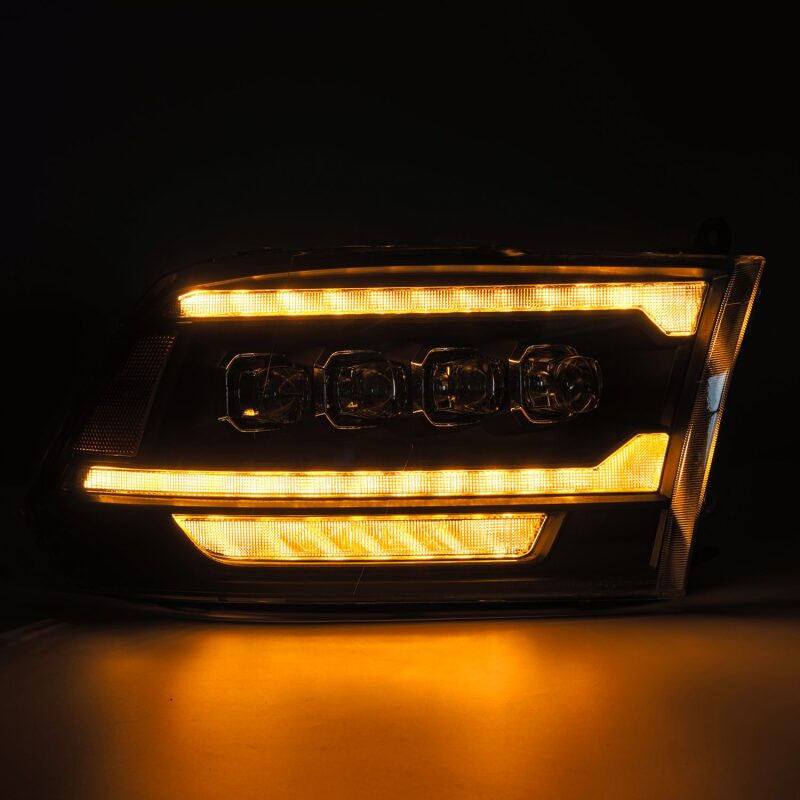 AlphaRex NOVA LED Headlights Plank Chrome w/Seq Signal/DRL for 09-18 Ram 2500