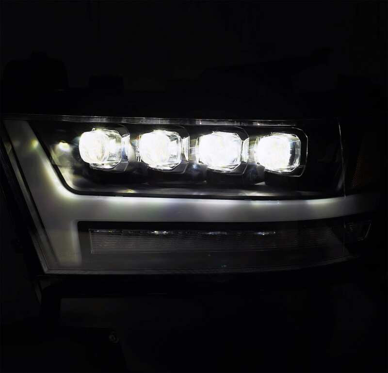 AlphaRex NOVA LED Headlights Gloss Black w/Seq Signal/DRL for 19-20 Ram 1500HD