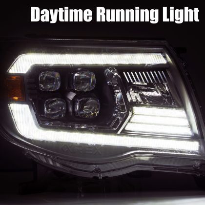AlphaRex NOVA LED Headlights Black w/Activation Light/DRL for 05-11 Tacoma