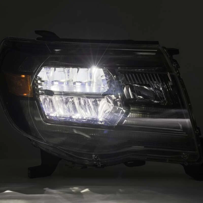 AlphaRex LUXX Crystal Headlights Alpha Black w/DRL for 05-11 Toyota Tacoma