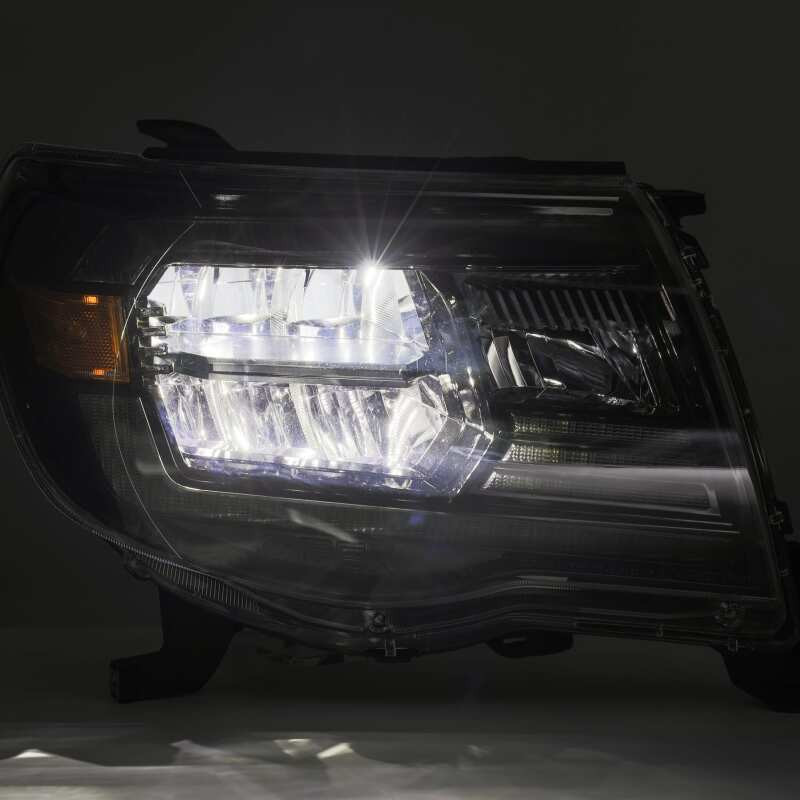 AlphaRex LUXX Crystal Headlights Alpha Black w/DRL for 05-11 Toyota Tacoma