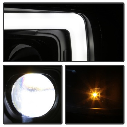 Spyder Projector LED Black Headlights for 05-07 Ford F250/350/450 Super Duty