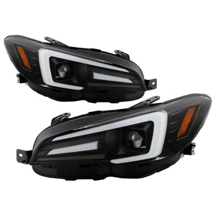 Spyder Halogen Model Projector Headlights - Black for 15-20 WRX
