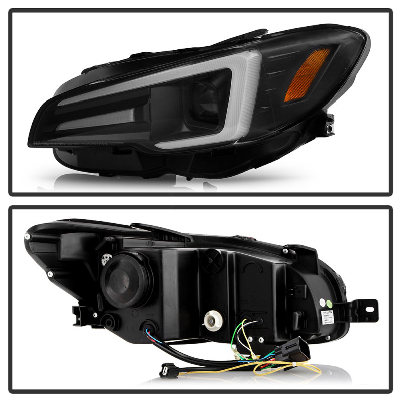 Spyder LED High-Power Headlights-Black for 15-20 WRX