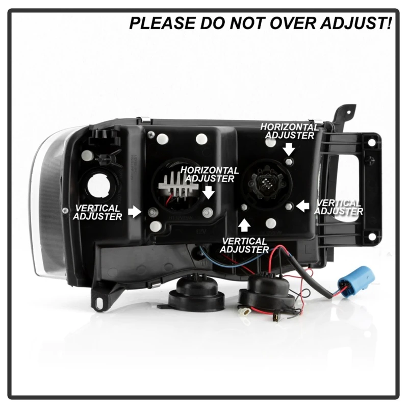 Spyder High-Power LED Headlights - Black for 02-05 Ram 1500 / 00-05 Ram 2500
