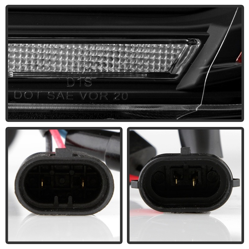 Spyder Projector Headlights - Black for 11-13 Dodge Durango Halogen Model