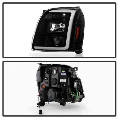 Spyder V2 Projector Headlights - Black for 07-14GMC Yukon / Denali / XL