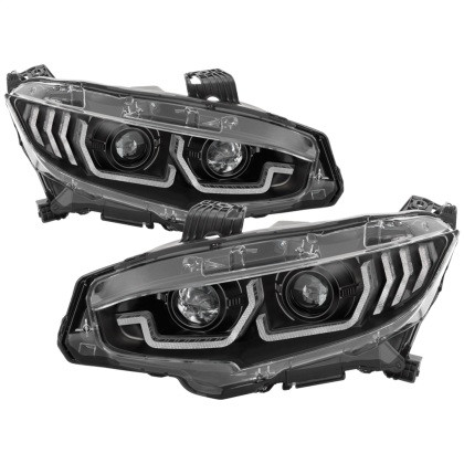 Spyder Projector Headlight Black for Honda Civic 16-18 2DR / 4DR / Hatchback