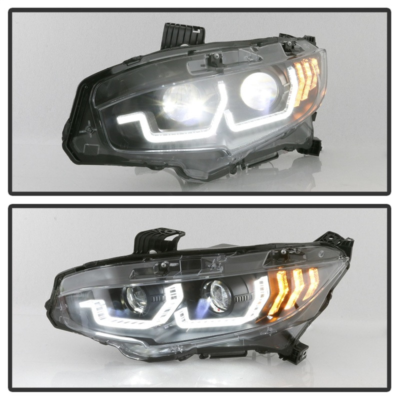 Spyder Projector Headlight Black for Honda Civic 16-18 2DR / 4DR / Hatchback