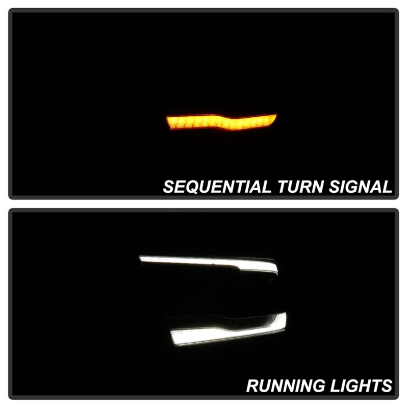 Spyder Halogen Model Projector Headlights Chrome for 19-20 Dodge Ram