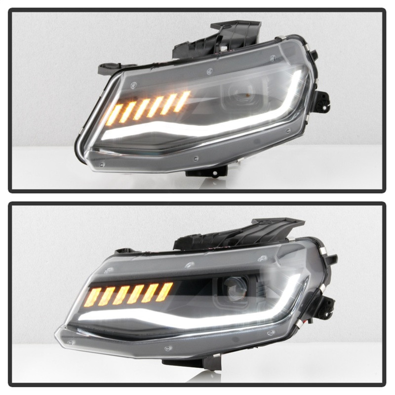 Spyder Projector Headlights Black for 16-18  Chevy Camaro (Do Not Fit Halogen)