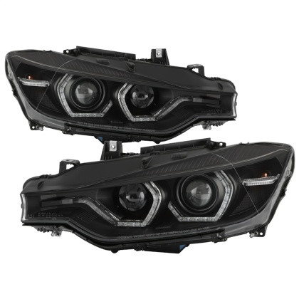Spyder Projector Headlights - Black for 12-14 BMW F30 3 Series 4DR
