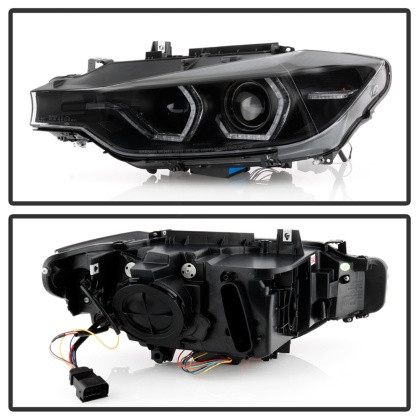 Spyder Projector Headlights - Black for 12-14 BMW F30 3 Series 4DR