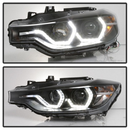Spyder Projector Headlights - Black for 12-14 BMW F30 3 Series 4DR