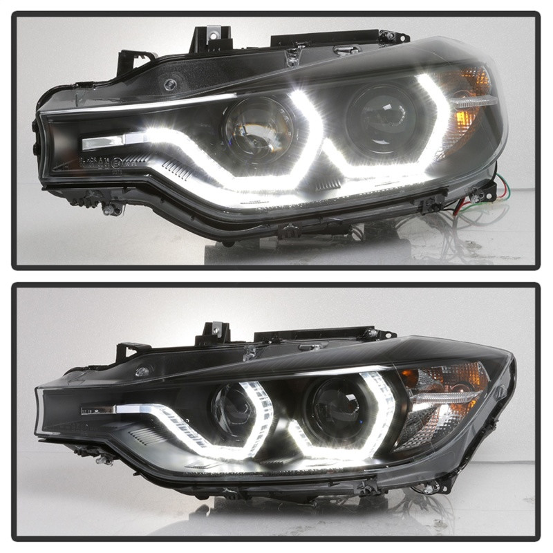 Spyder Projector Headlights - Black for 12-14 BMW F30 3 Series 4DR
