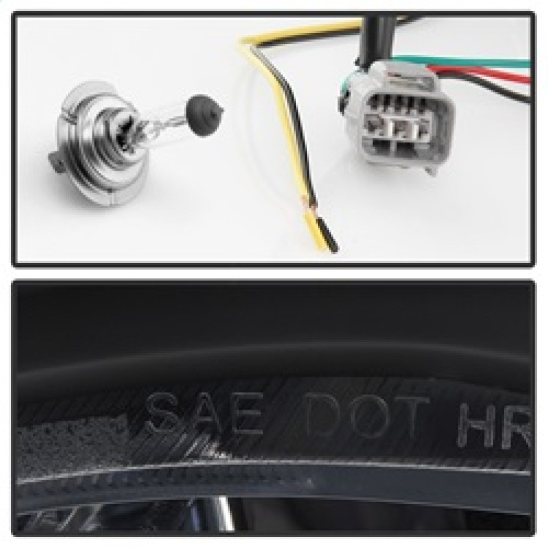 Spyder Projector Headlights DRL LED Black for 12-14 Scion FRS