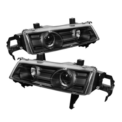 Spyder Projector Headlights LED Halo Black for 92-96 Honda Prelude