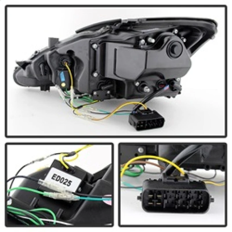 Spyder Projector Headlights DRL Black for 2006-2010 Lexus IS 250/350