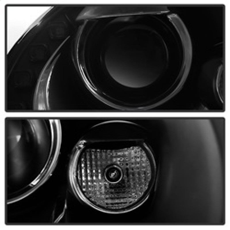 Spyder Projector Headlights DRL LED Black for 06-10 Volkswagen Beetle