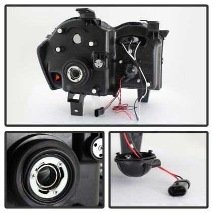 Spyder Projector Headlights LED Halo LED Blk Smke for 05-07 Grand Cherokee