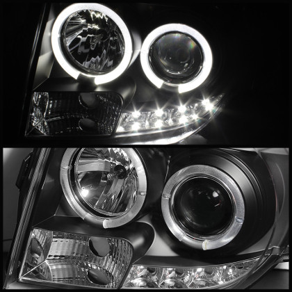 Spyder Projector Headlights DRL Black for 08-12 Ford Escape Halogen Model Only