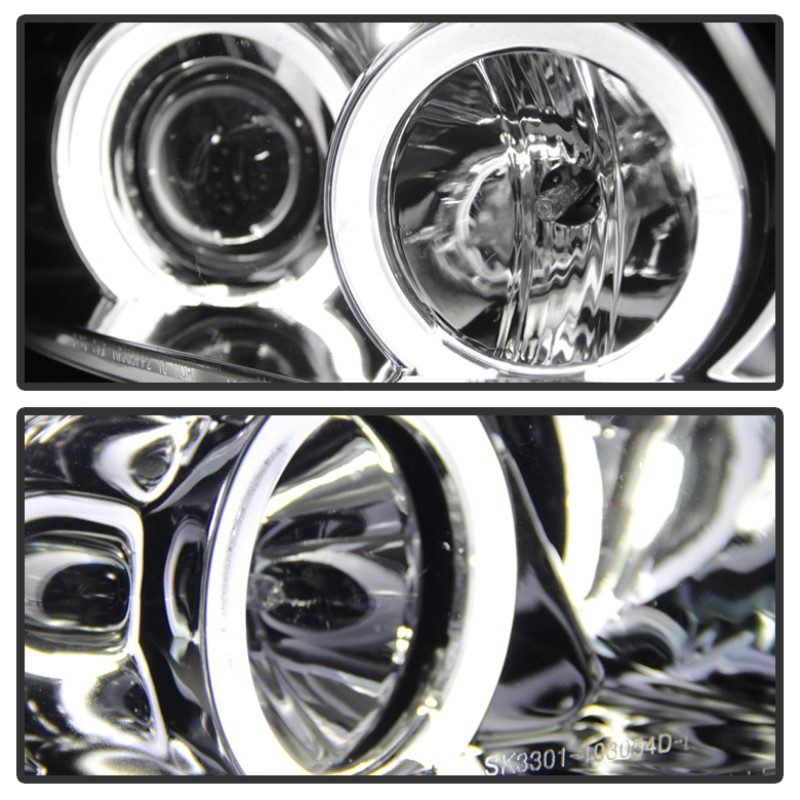 Spyder Projector LED Headlights Halo Amber Reflctr Smoke for 06-08 BMW E90