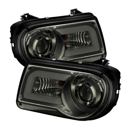 Spyder Projector Headlights LED DRL Smoke for 05-10 Chrysler 300C