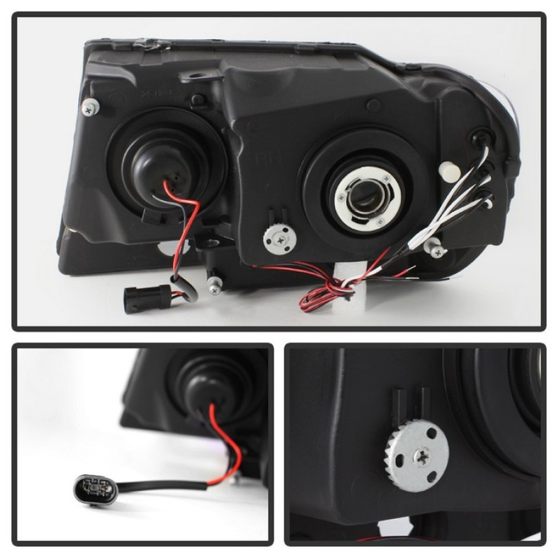 Spyder Projector Headlights LED Halo Chrome for 99-04 Jeep Grand Cherokee