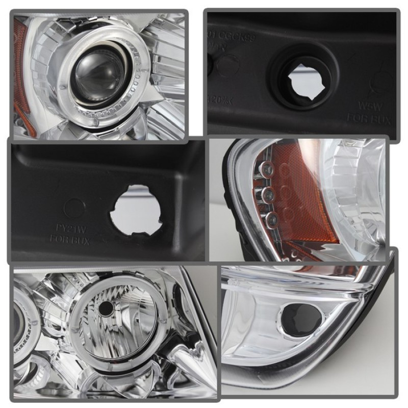 Spyder Projector Headlights LED Halo Chrome for 99-04 Jeep Grand Cherokee