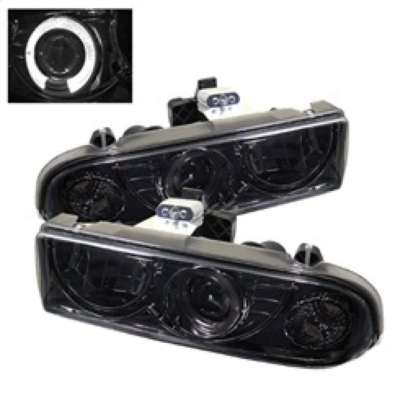 Spyder Projector Headlights LED Halo Smoke for 98-04 Chevy S10