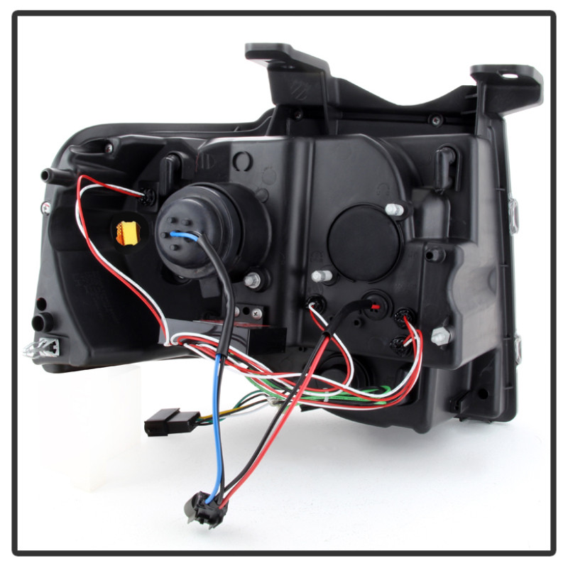 Spyder Projector Headlights Light Tube DRL Chrome for 07-13 Ford Expedition