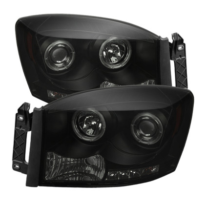 Spyder Projector Headlights LED Halo Black Smoke for 06-08 Dodge Ram 1500
