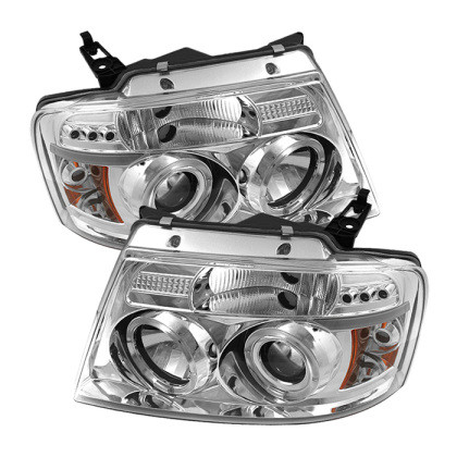 Spyder Projector Headlights Version 2 LED Halo Chrome for 04-08 Ford F150