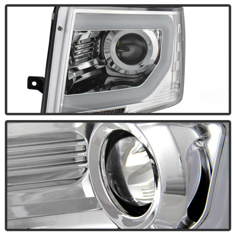 Spyder Projector Headlights DRL Chrome for 13-14 Ford F150 w/ Factory Xenon