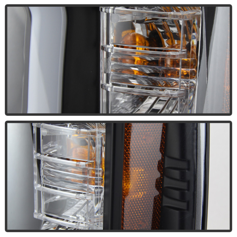 Spyder Projector Headlights Light Bar DRL Black for 14-16 Silverado 1500