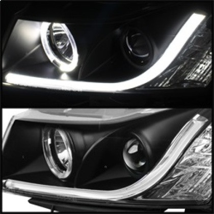 Spyder Projector Headlights Light Tube DRL Black for 11-14 Chevy Cruze