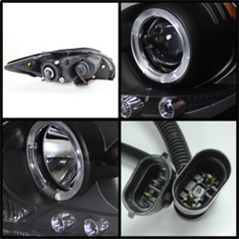 Spyder Projector Headlights LED Halo Black for 08-10 Scion TC